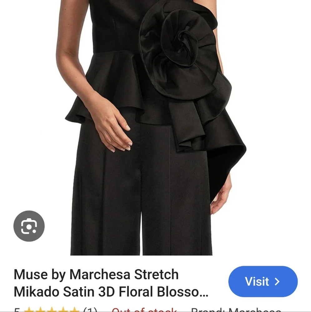 Marchesa Black Strapless Dressy Top